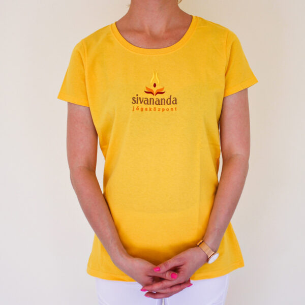 Sivananda női kerek nyakú póló sárga