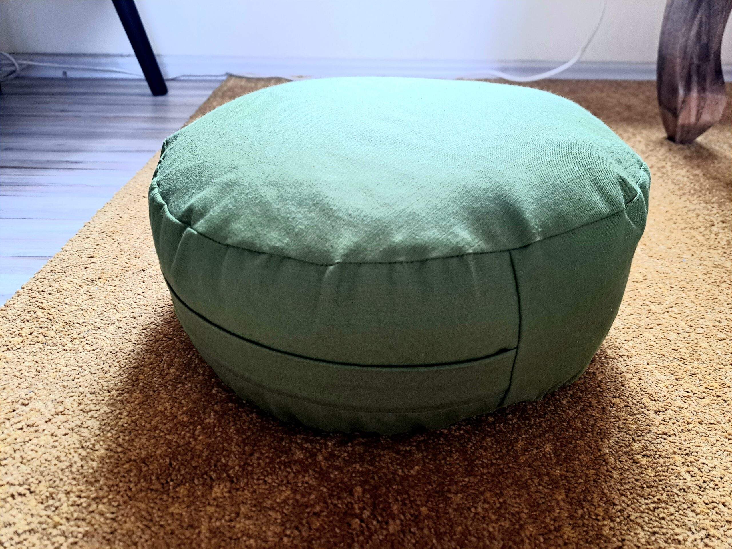 JÓGAPÁRNA HUZATTAL – OLAJZÖLD