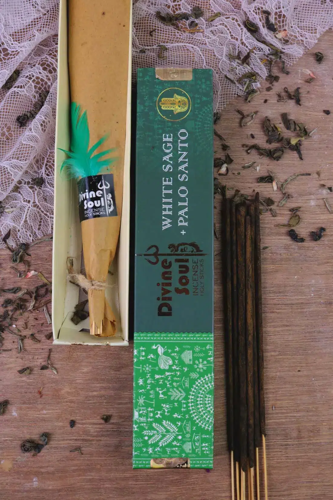 Divine Soul - Fehér Zsálya és Palo Santo füstölő