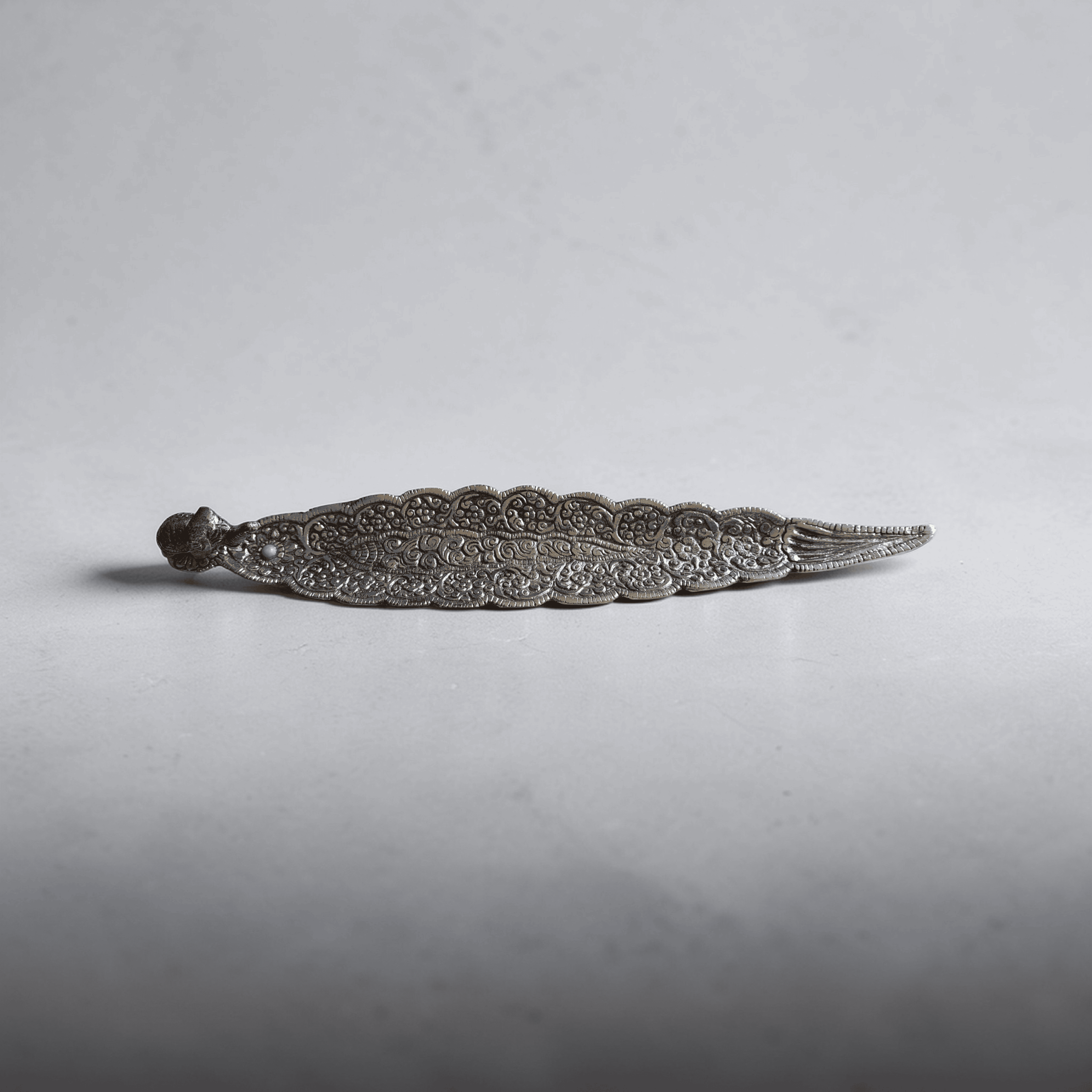 Fém hosszú füstölőtartó - Ganésa